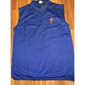 Philadelphia Phillies 1/4 Zip Lightweight Men's Vest XL SGA Chevy Blue